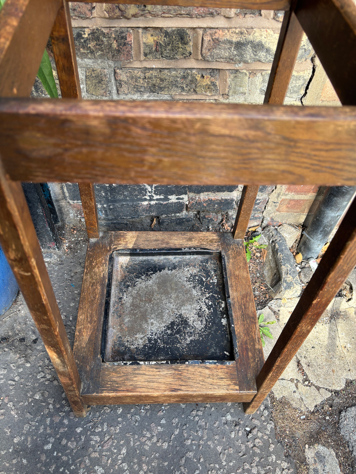 Antique Art Deco coat and hat hall stand