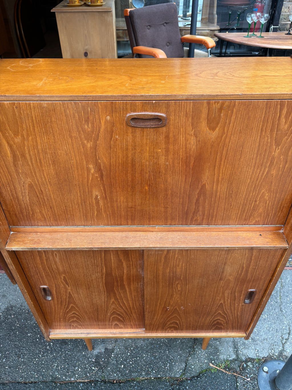 Mid Century teak bureau desk
