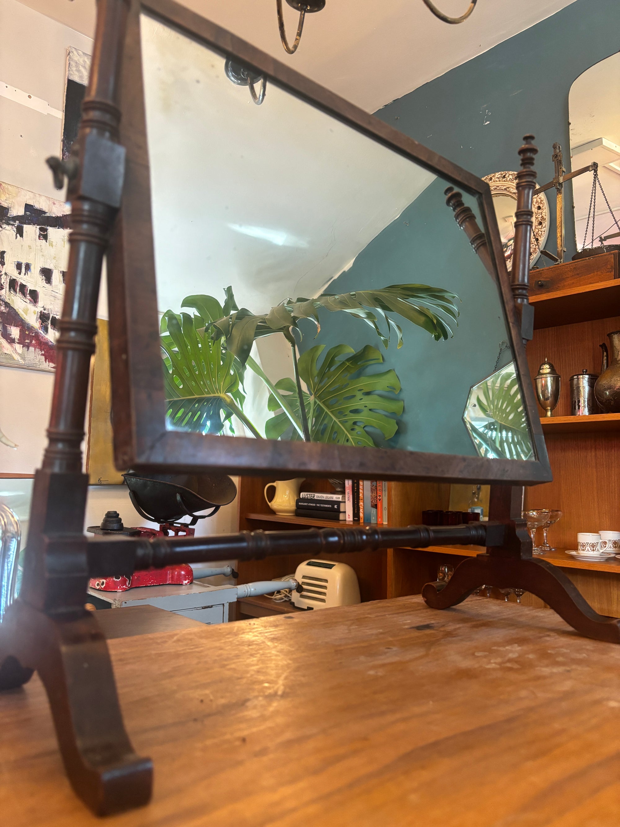 Antique Edwardian mahogany mirror