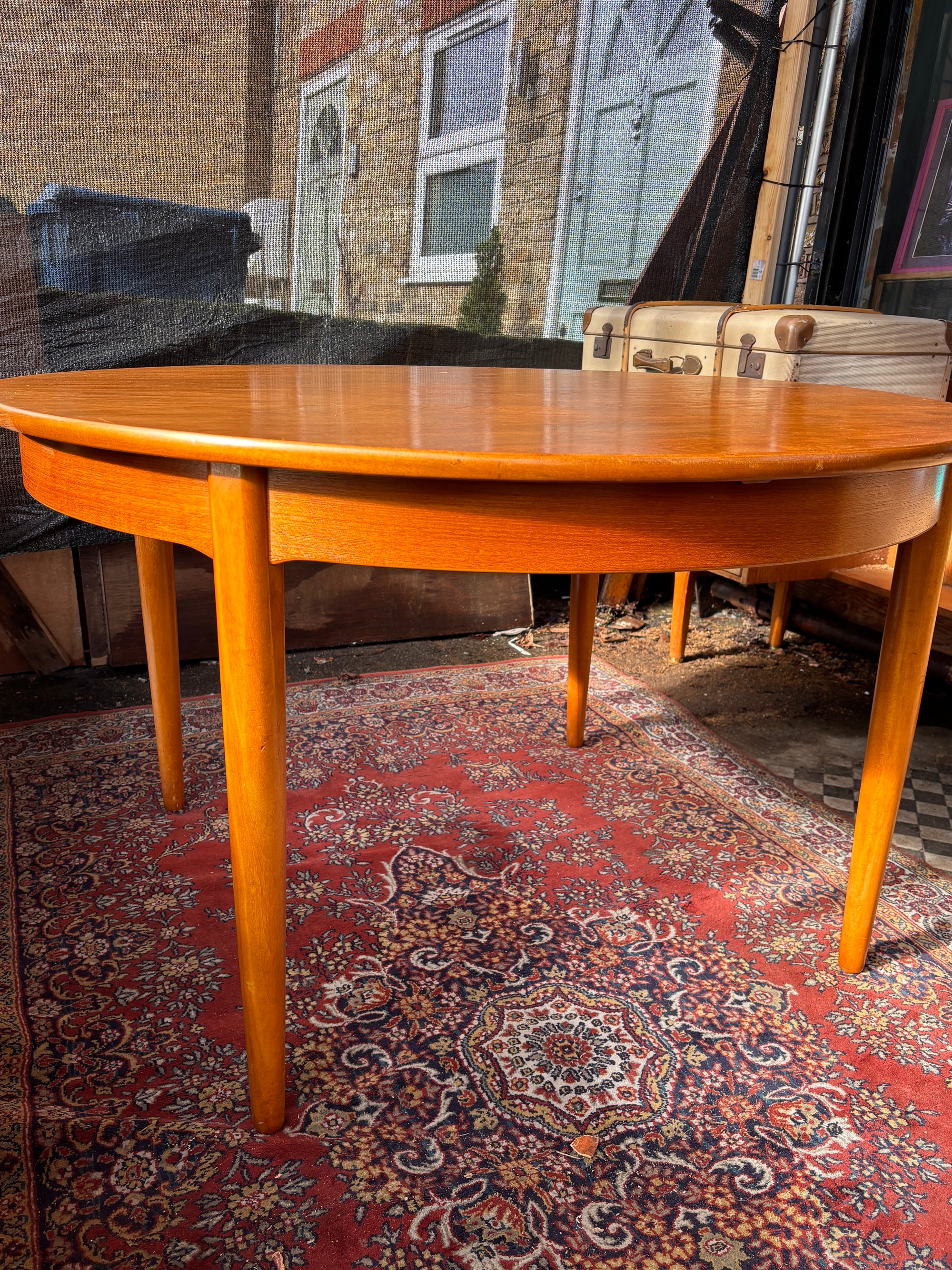 Mid Century original Danish teak extendable table