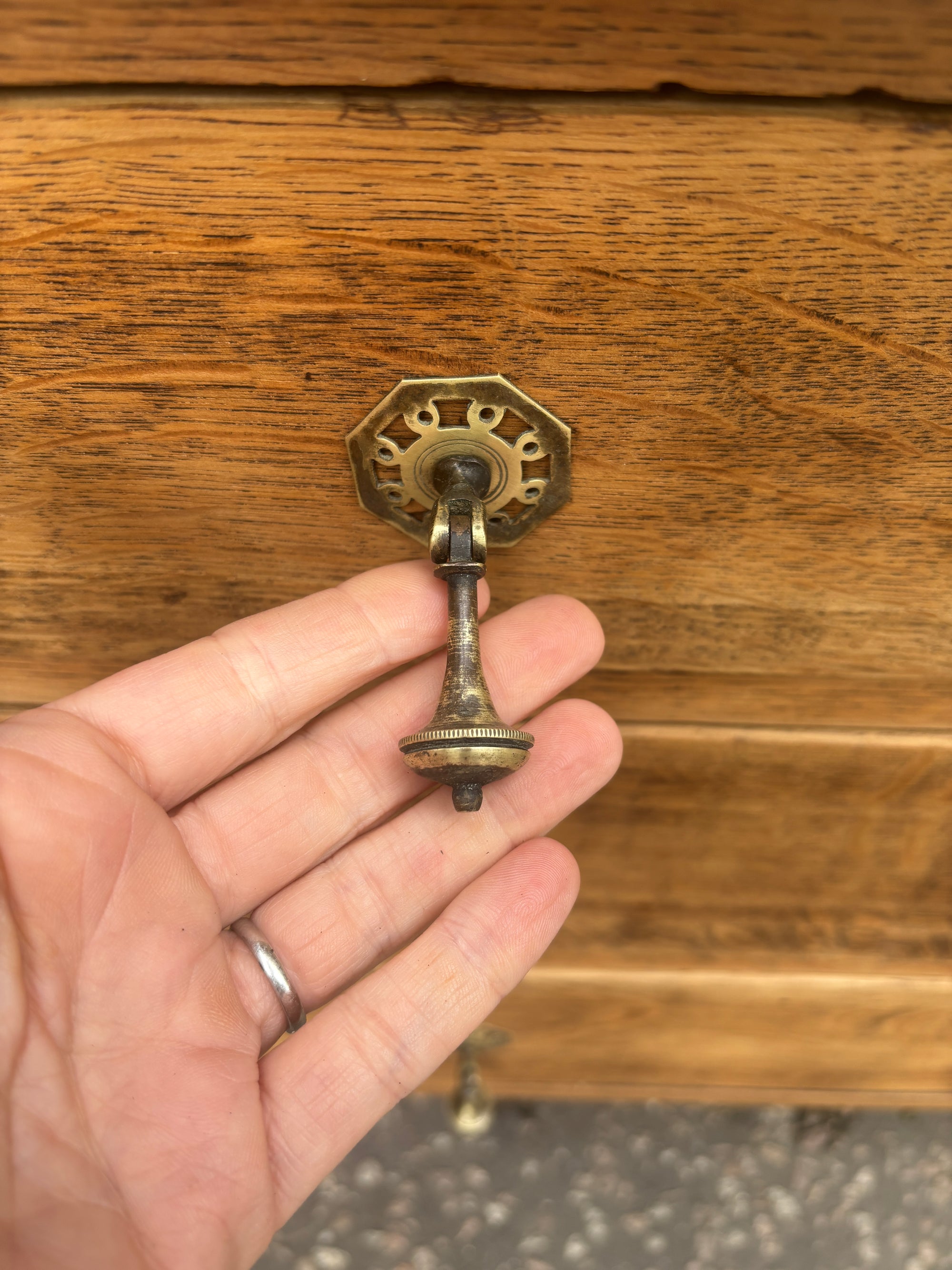 Mid century vintage solid oak drawers
