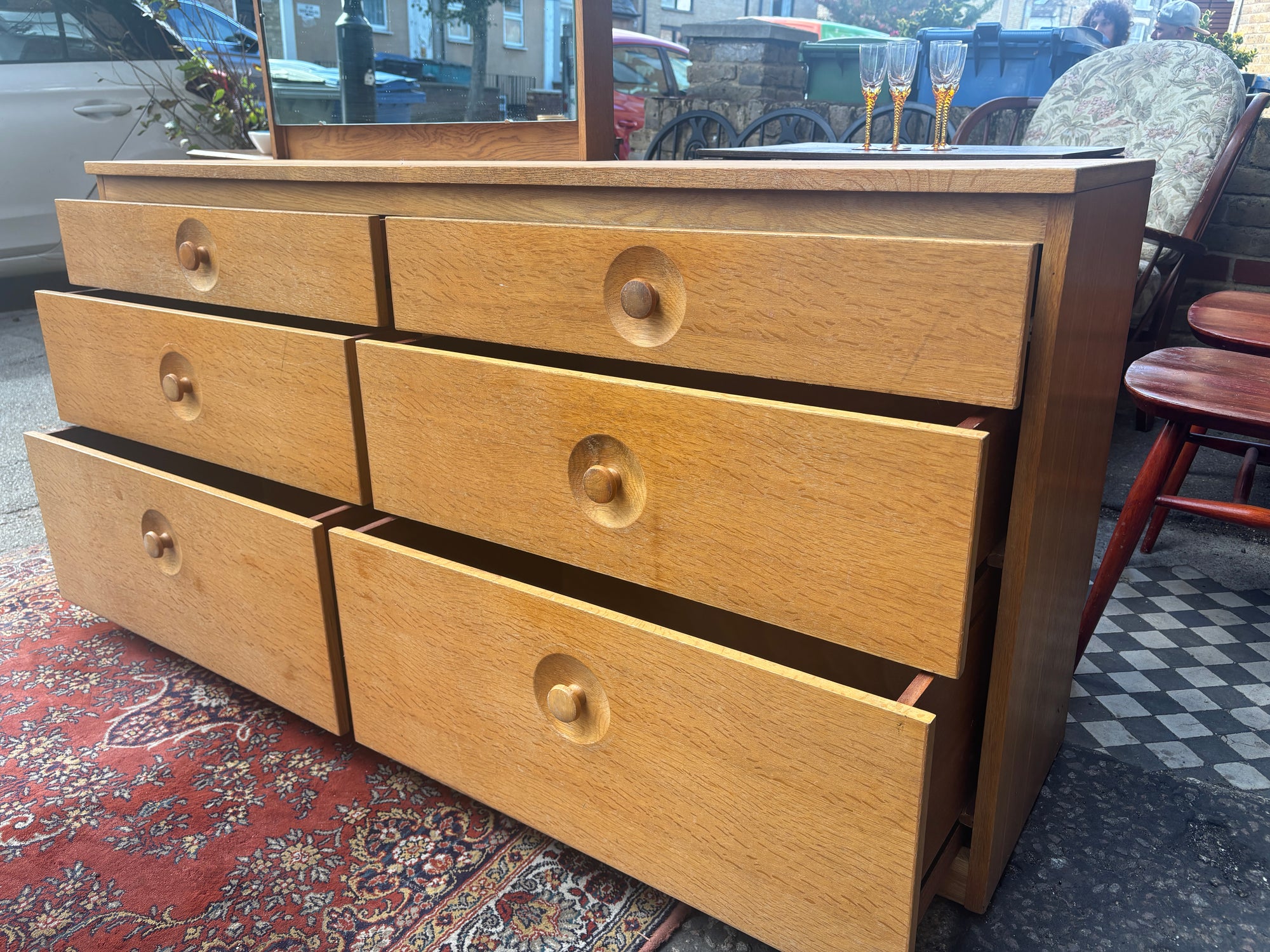 Vintage Meredew drawers with mirror