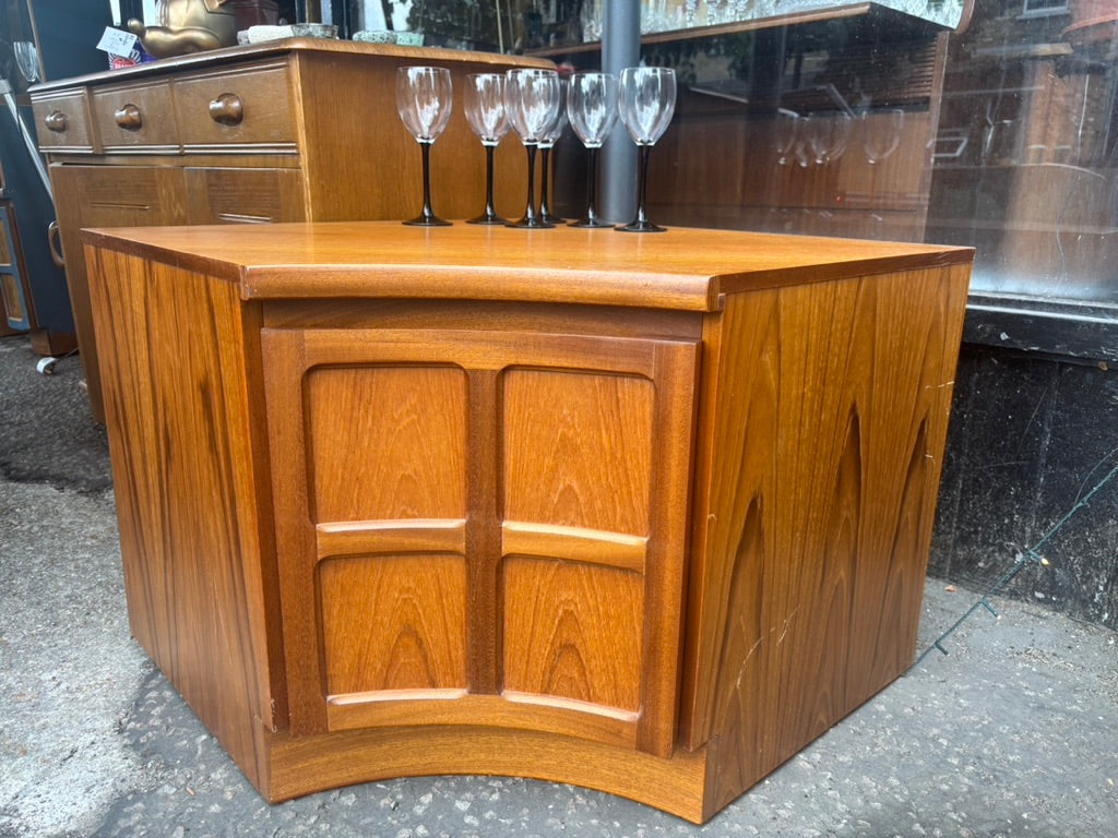 Mid Century Nathan squares corner cabinet