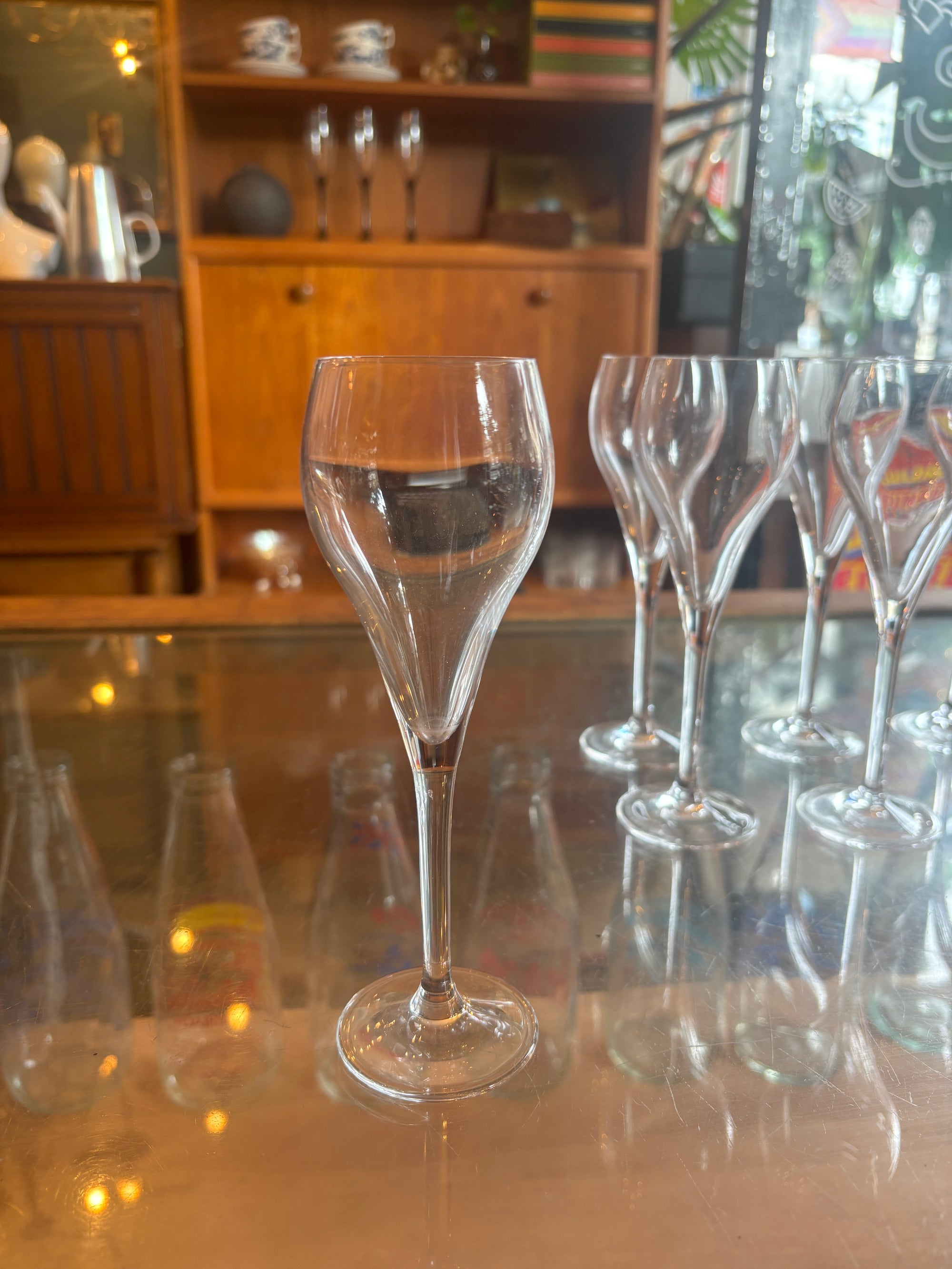 Vintage tulip champagne glasses