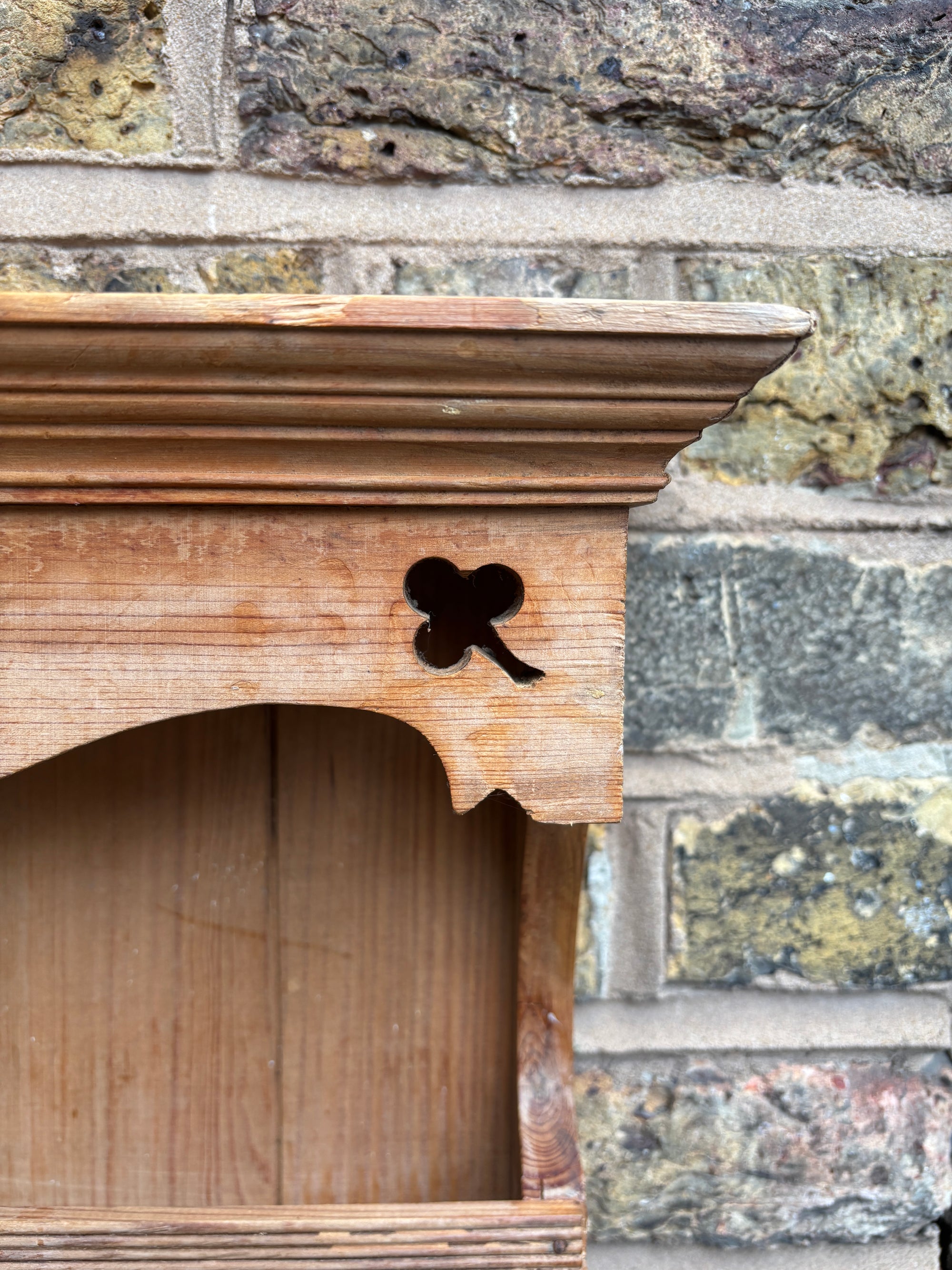 Victorian pitch pine spice rack
