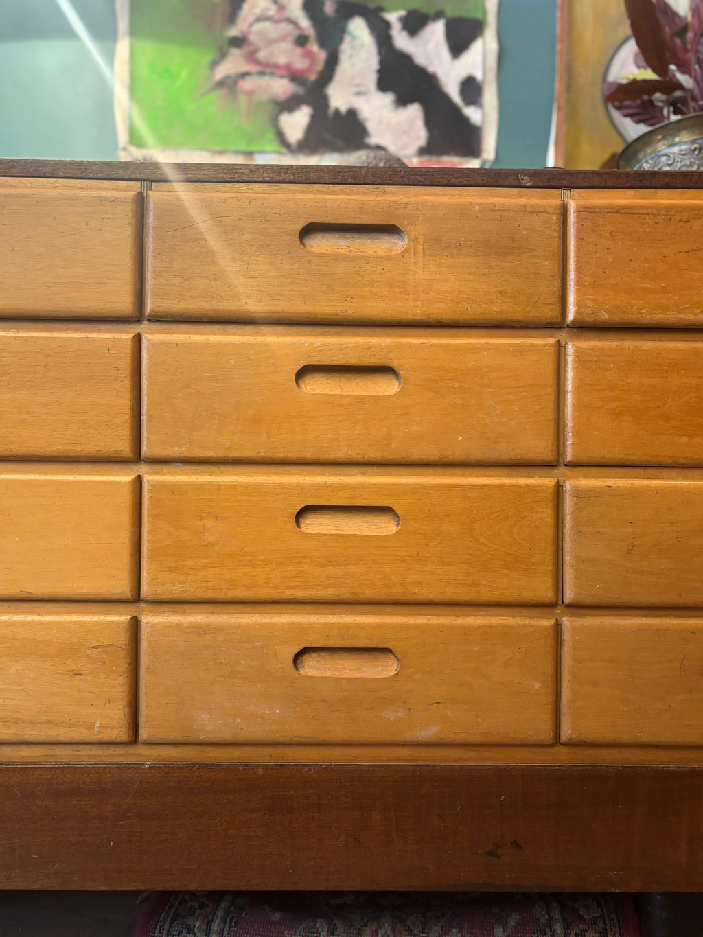 Mid century haberdashers cabinet with drawers