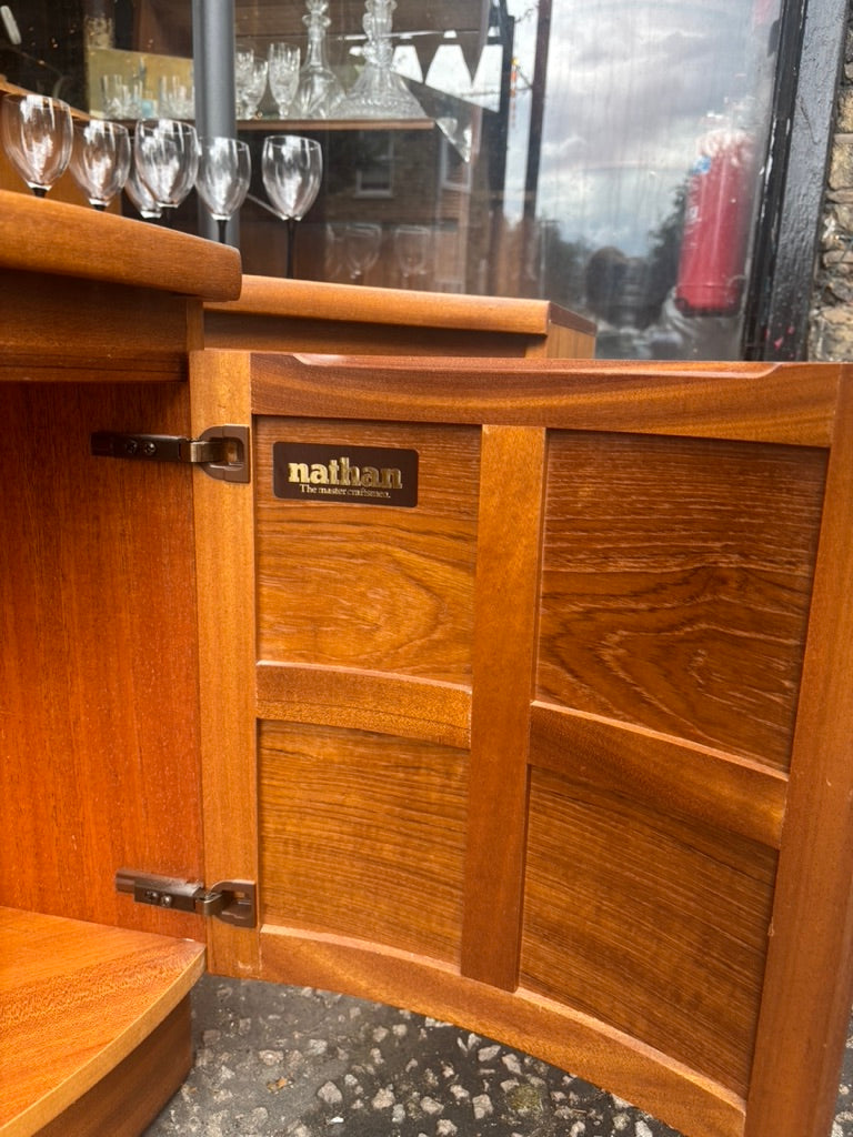 Mid Century vintage Nathan squares teak cabinet