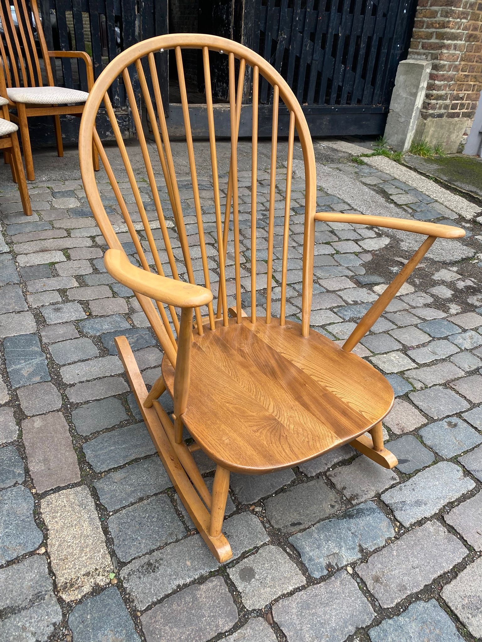 Vintage Ercol Windsor grandfather rocking chair