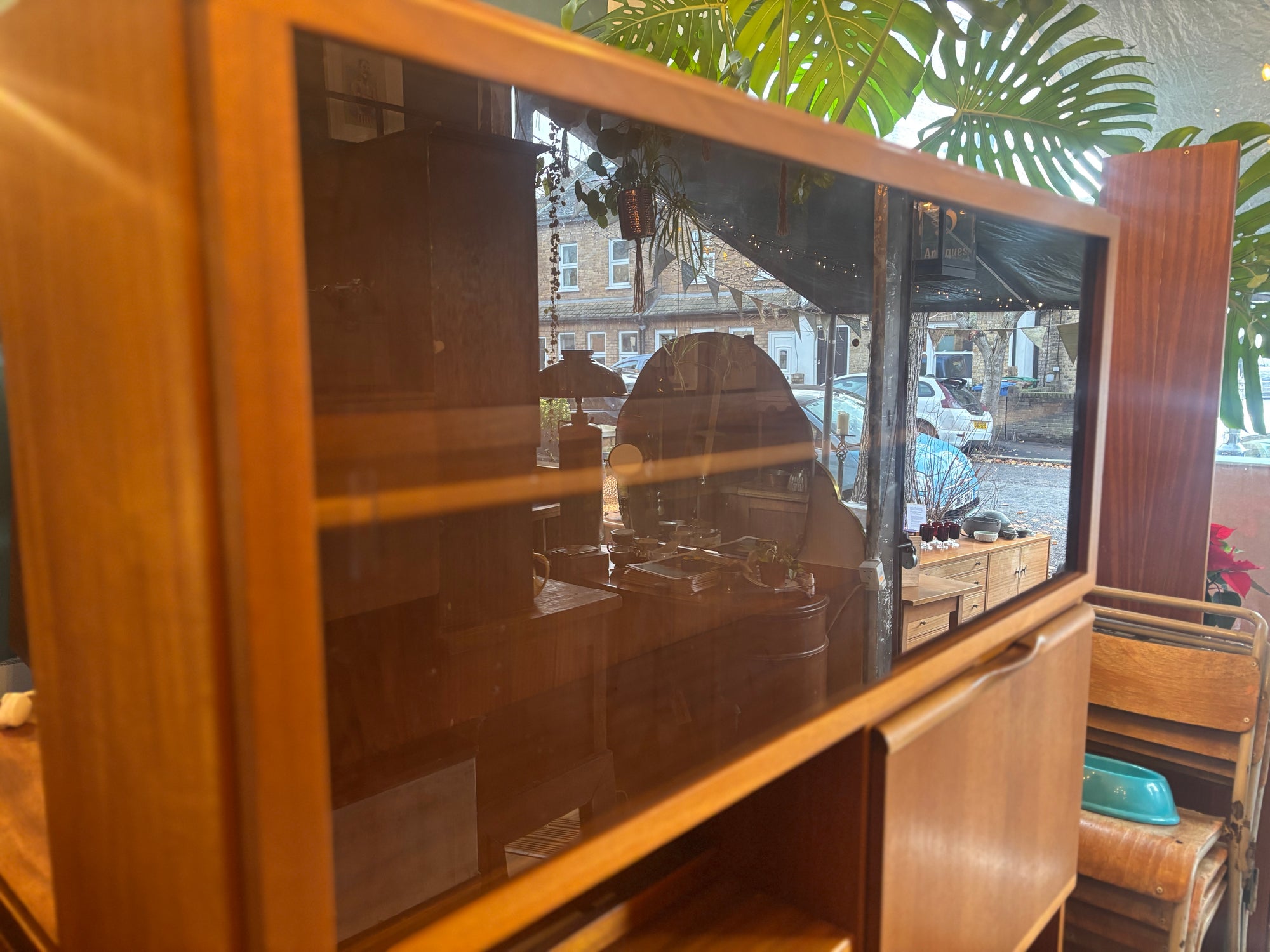 Mid-Century Modern McIntosh teak display cabinet