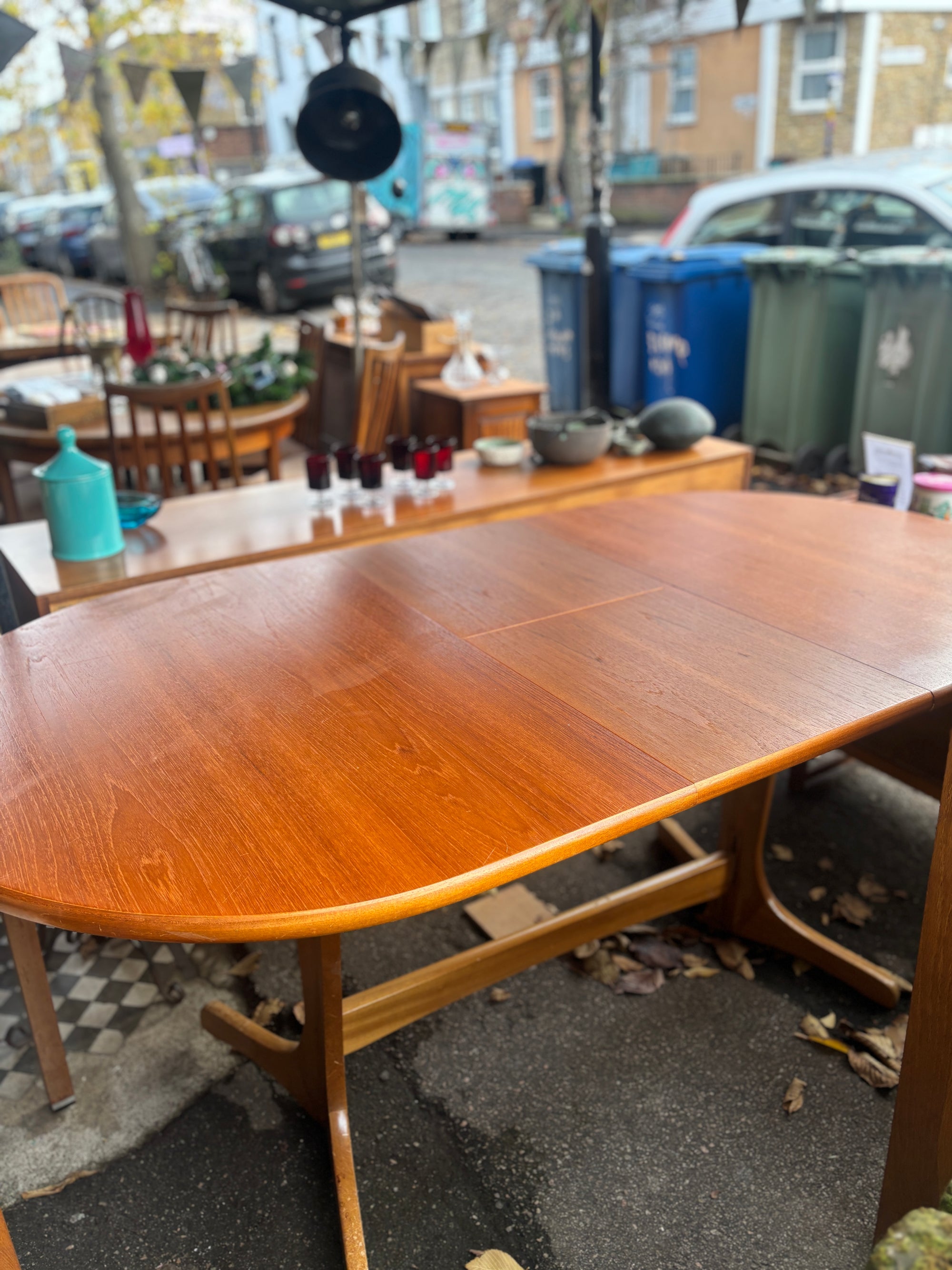 Vintage teak extendable table made by S Form