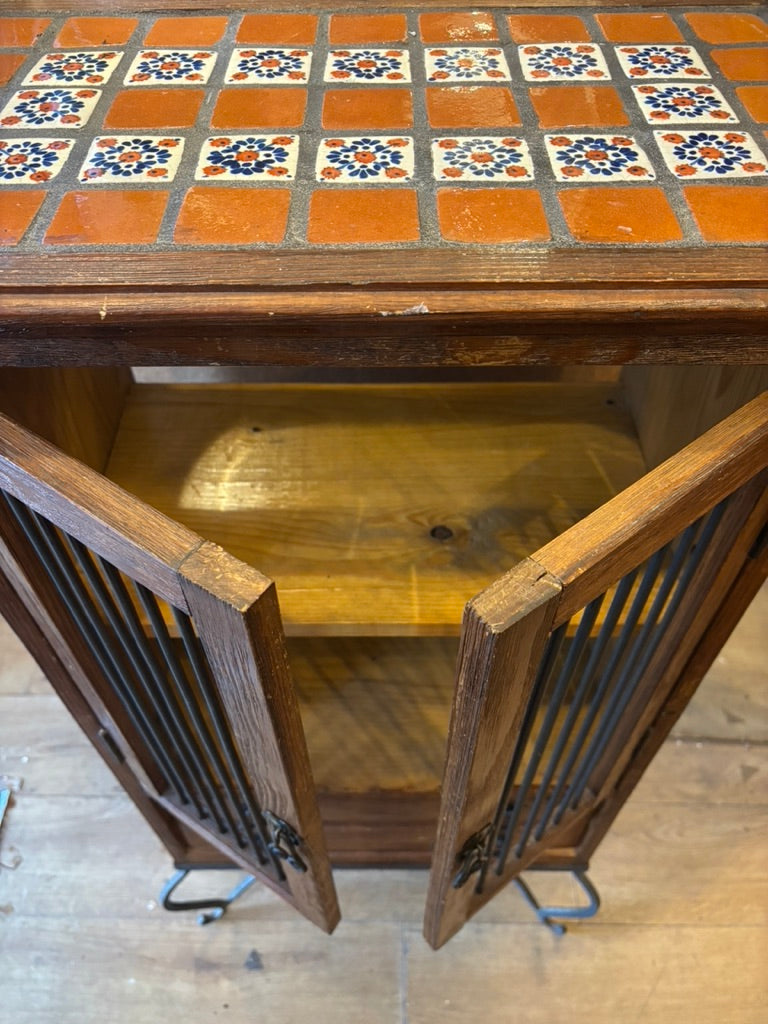 Vintage Moroccan birdcage cabinet