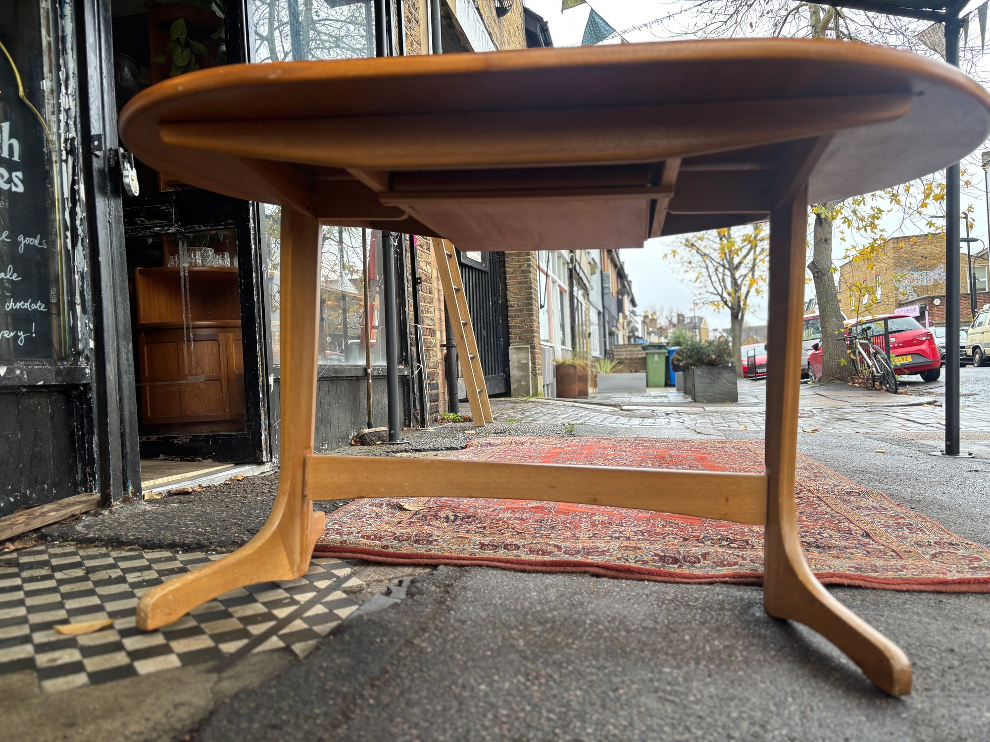 Vintage teak extendable table made by S Form