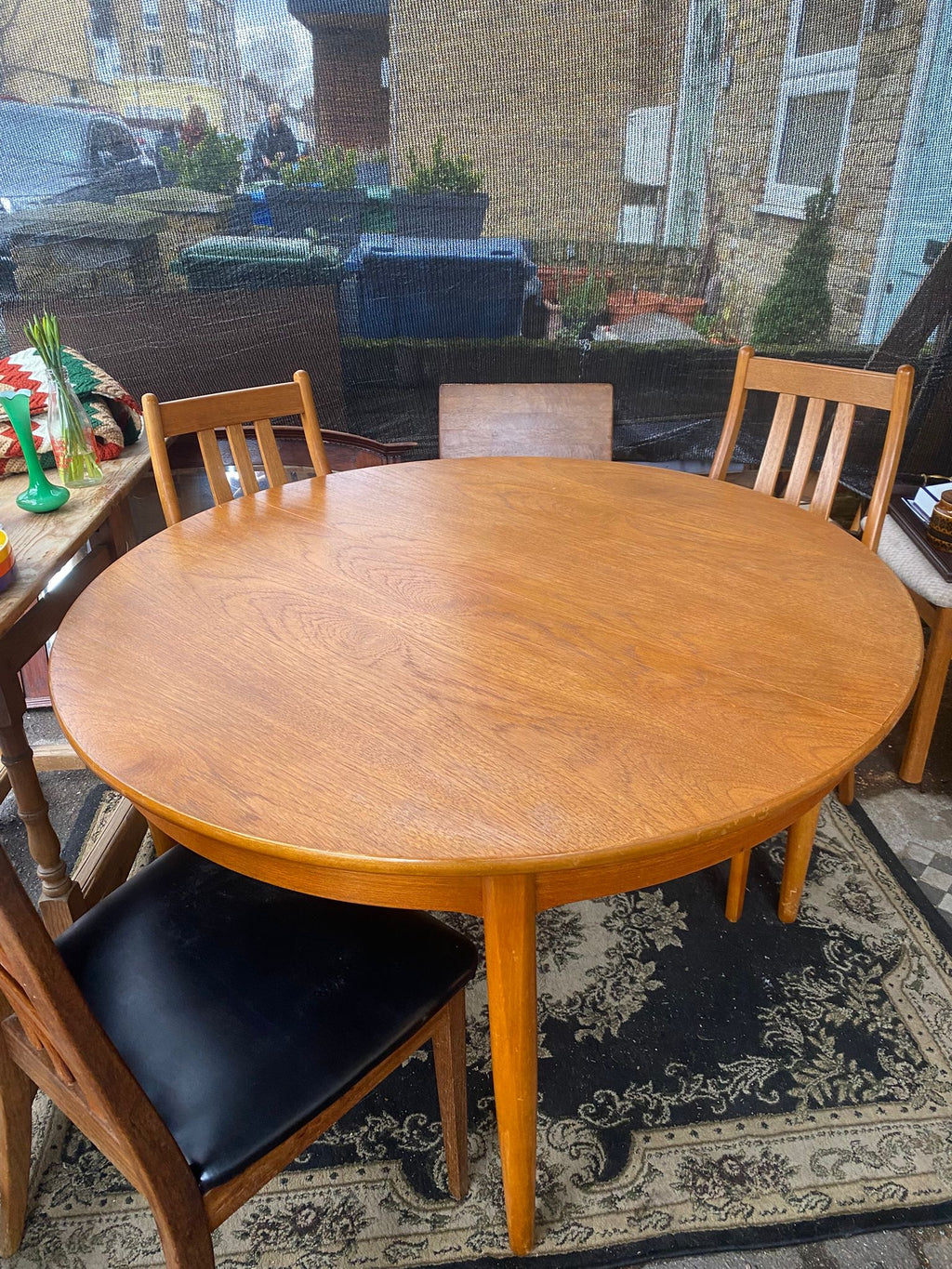 Mid Century original Danish teak extendable table