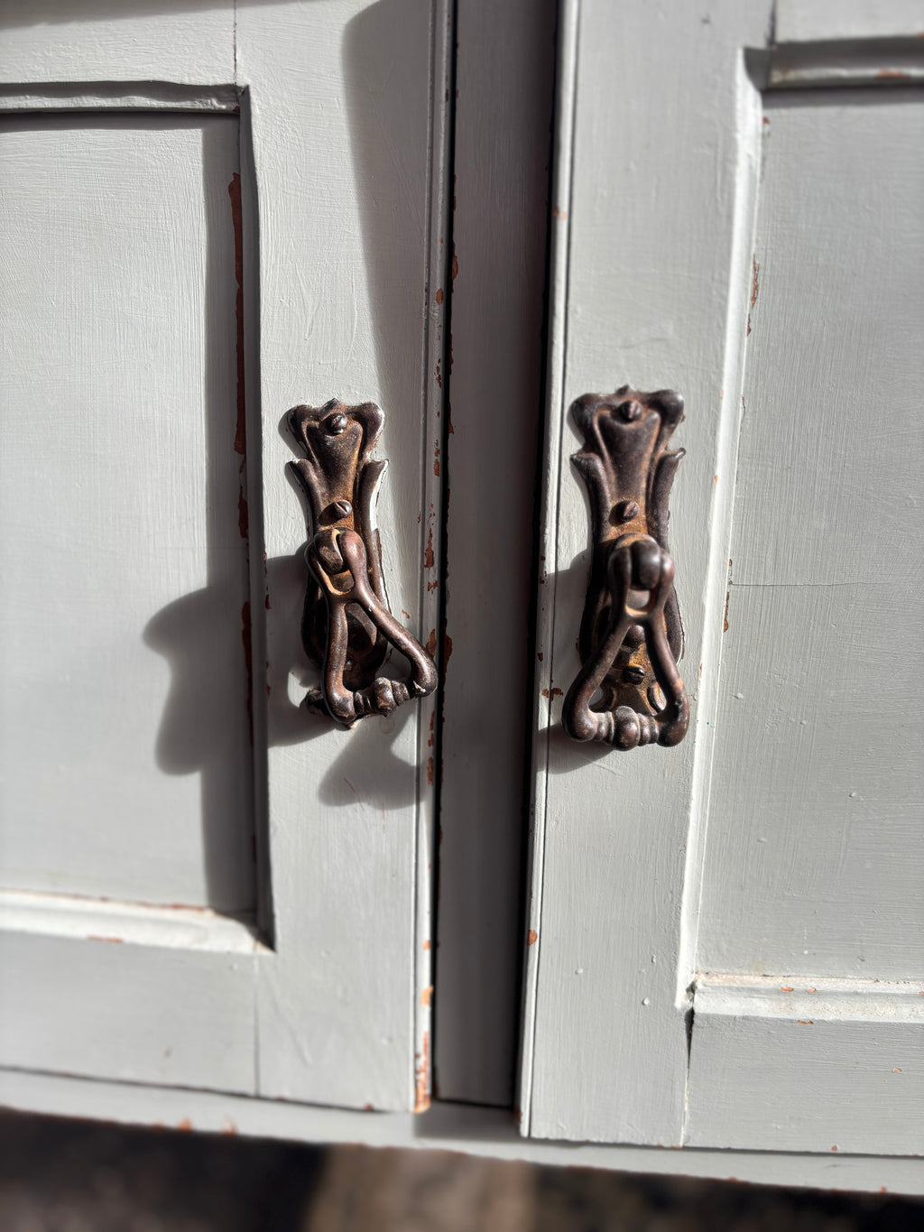 Antique cupboard with fossil slate top