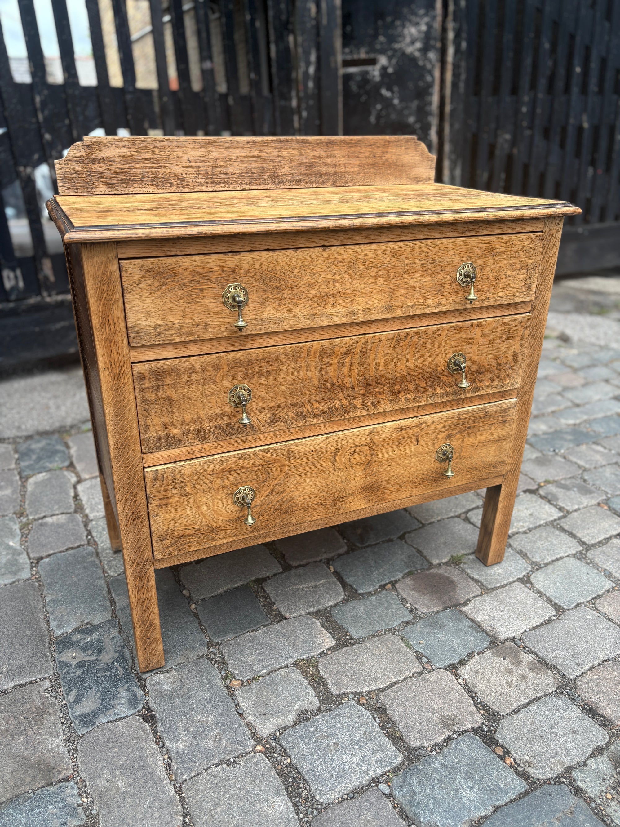 Mid century vintage solid oak drawers