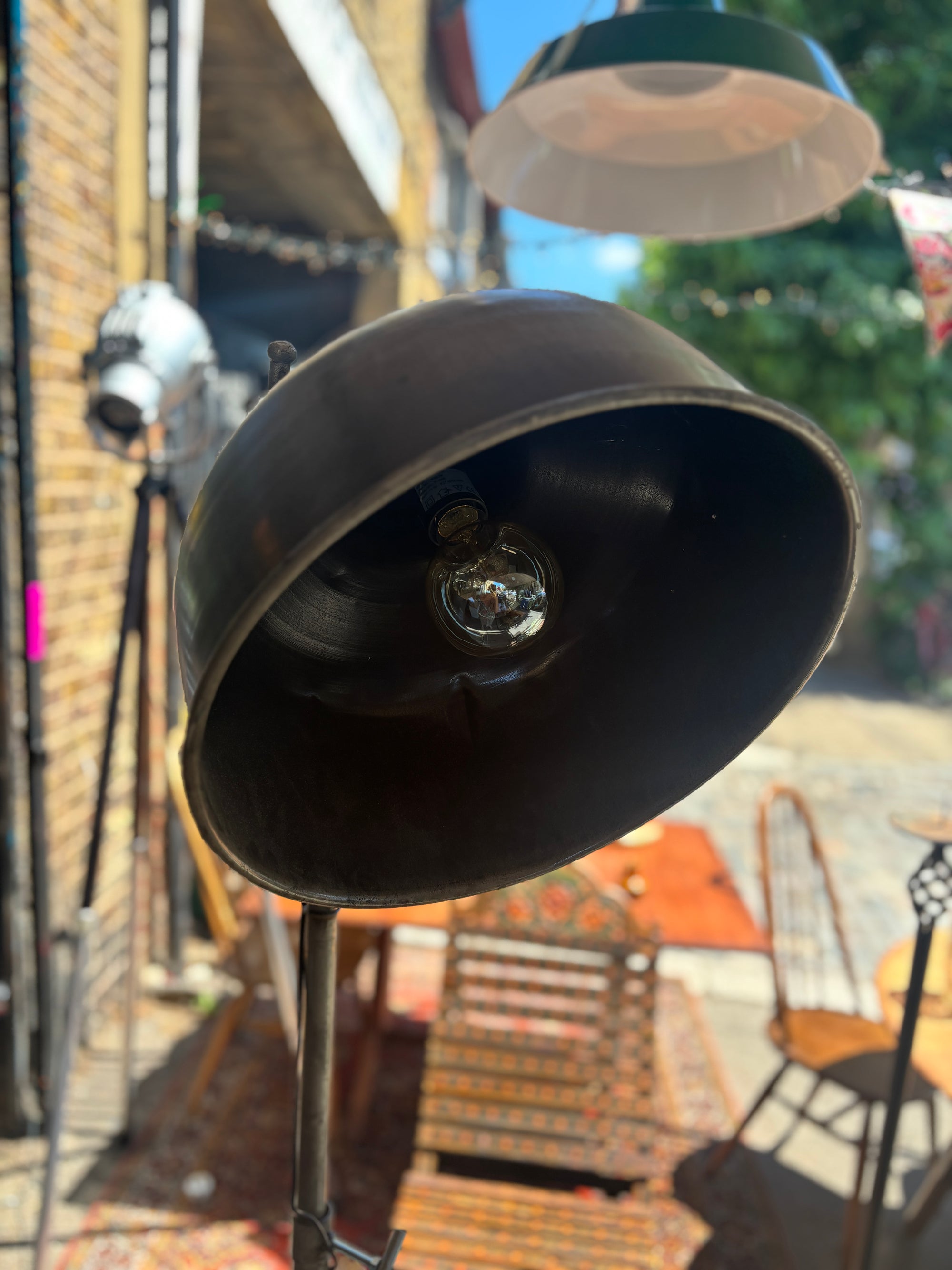 Large industrial standing lamps