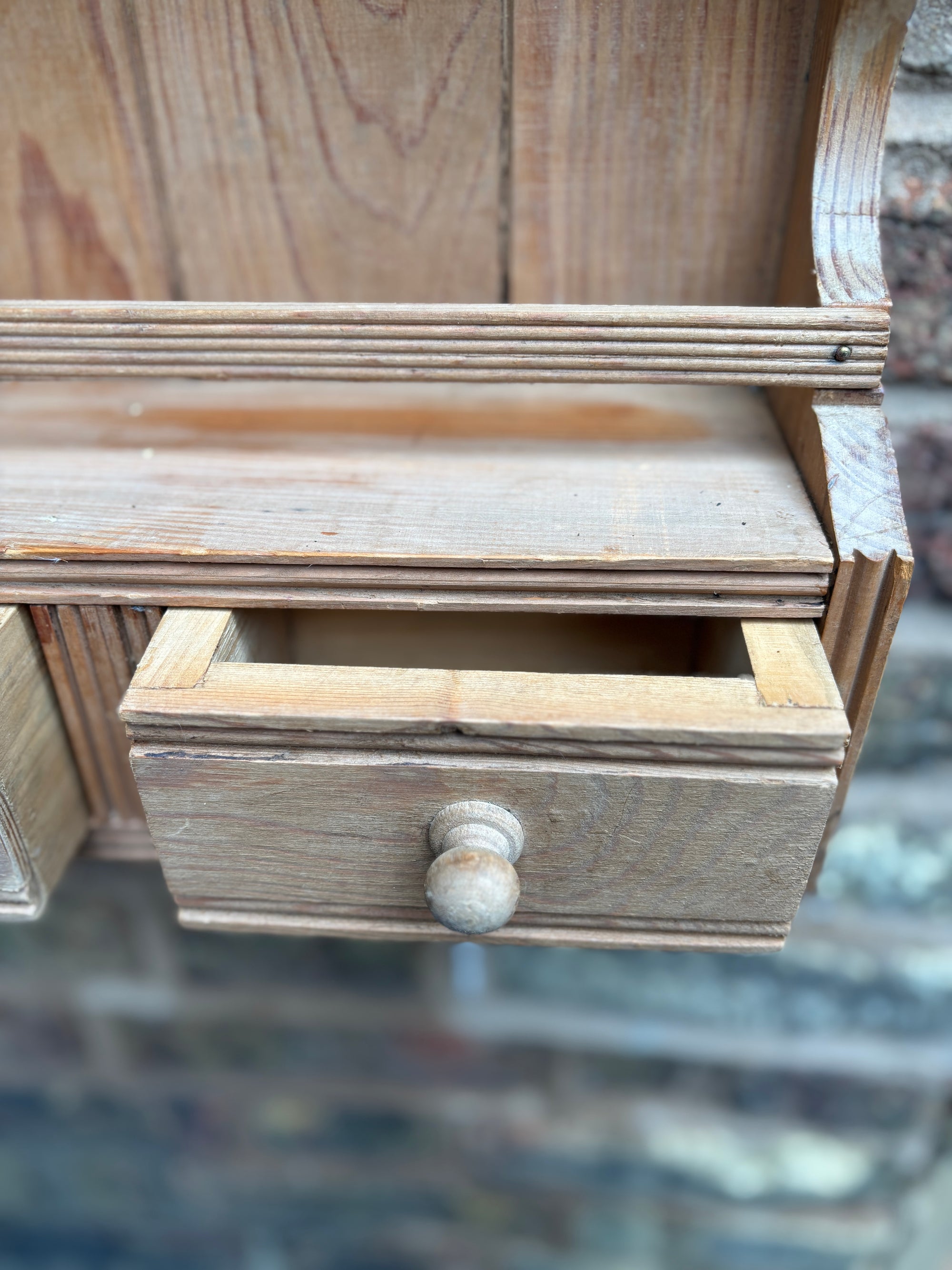 Victorian pitch pine spice rack