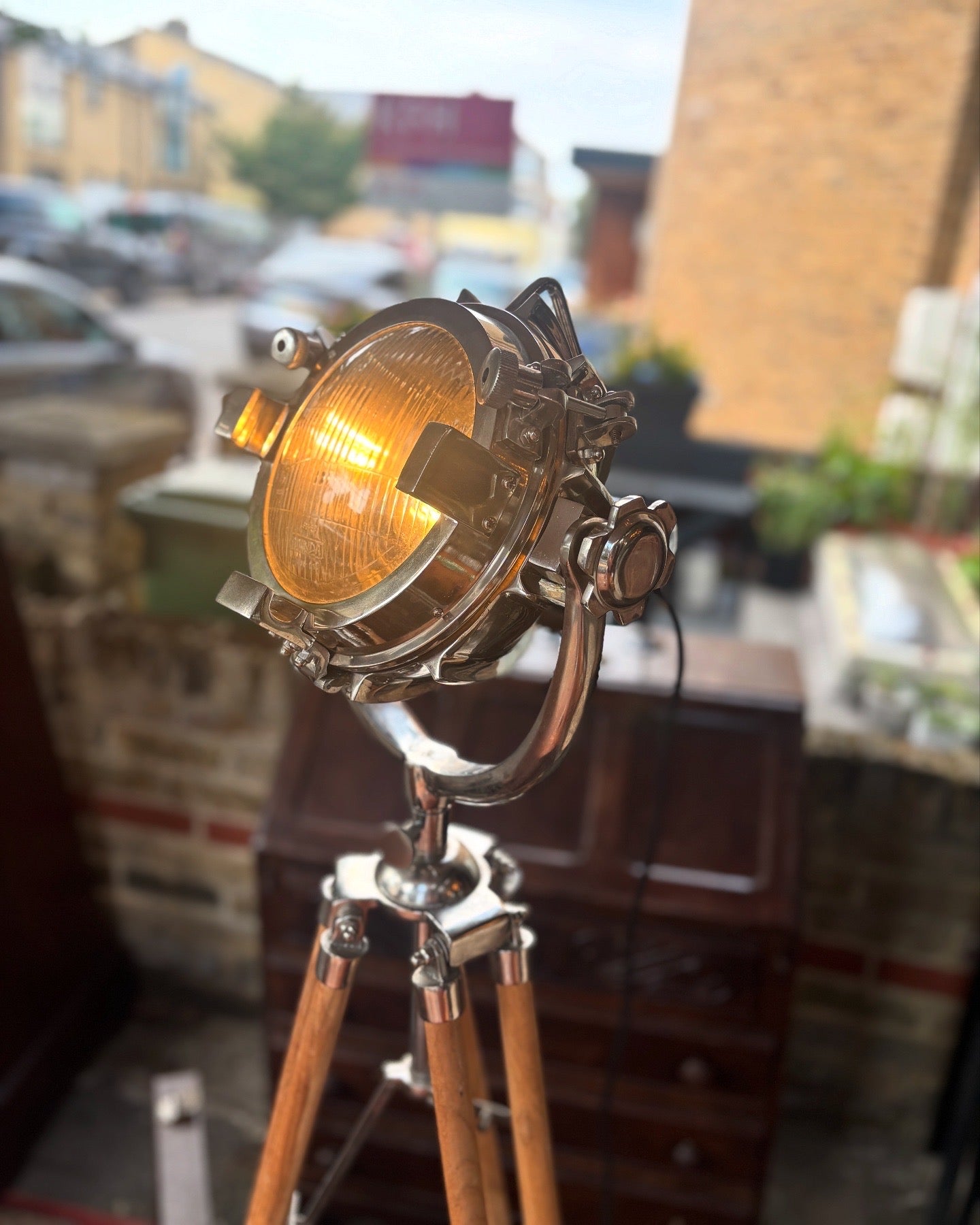 Vintage 1950s theatre strand light