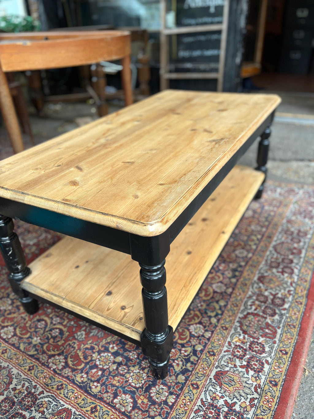 Vintage pine coffee table