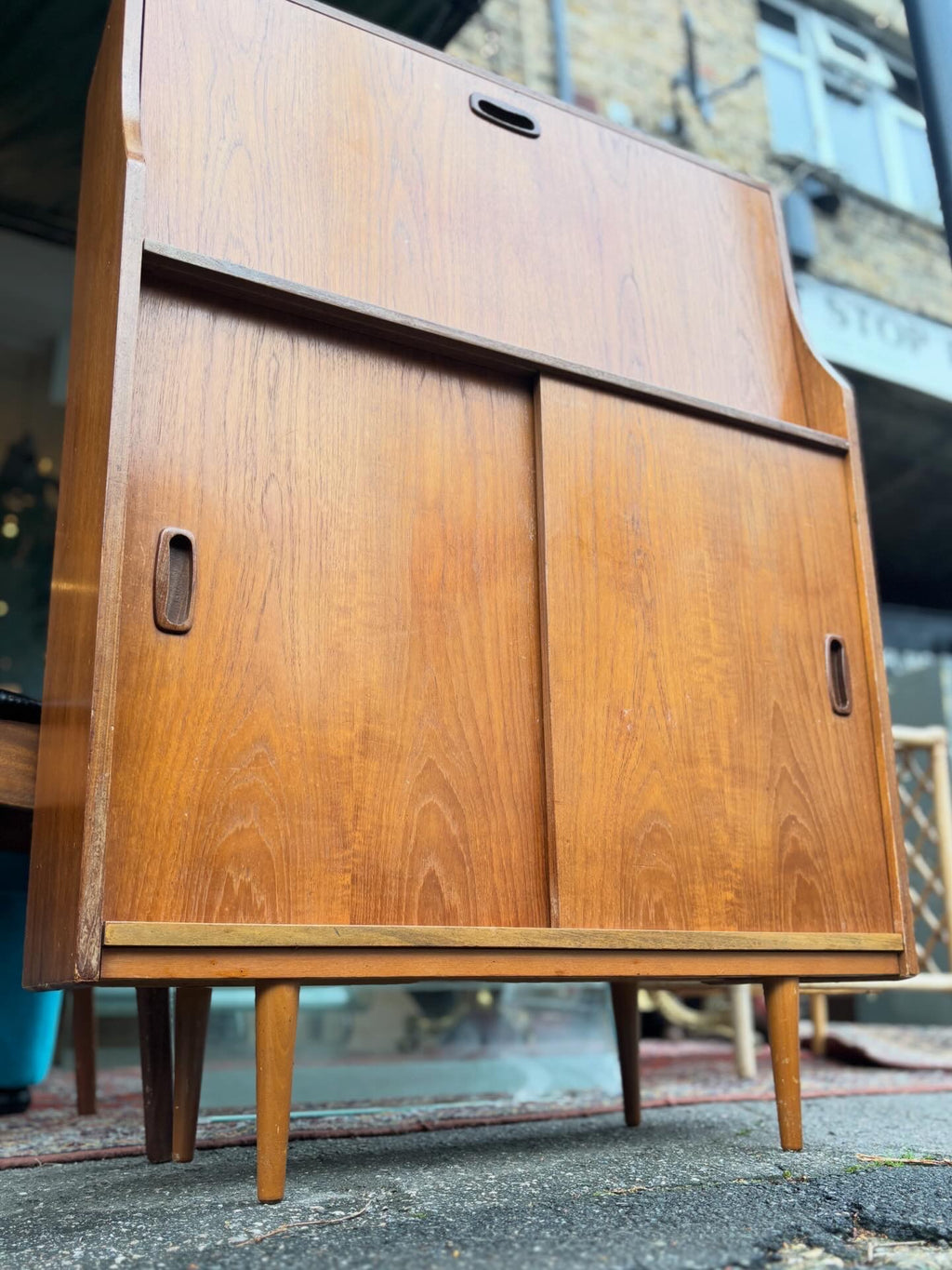 Mid Century teak bureau desk
