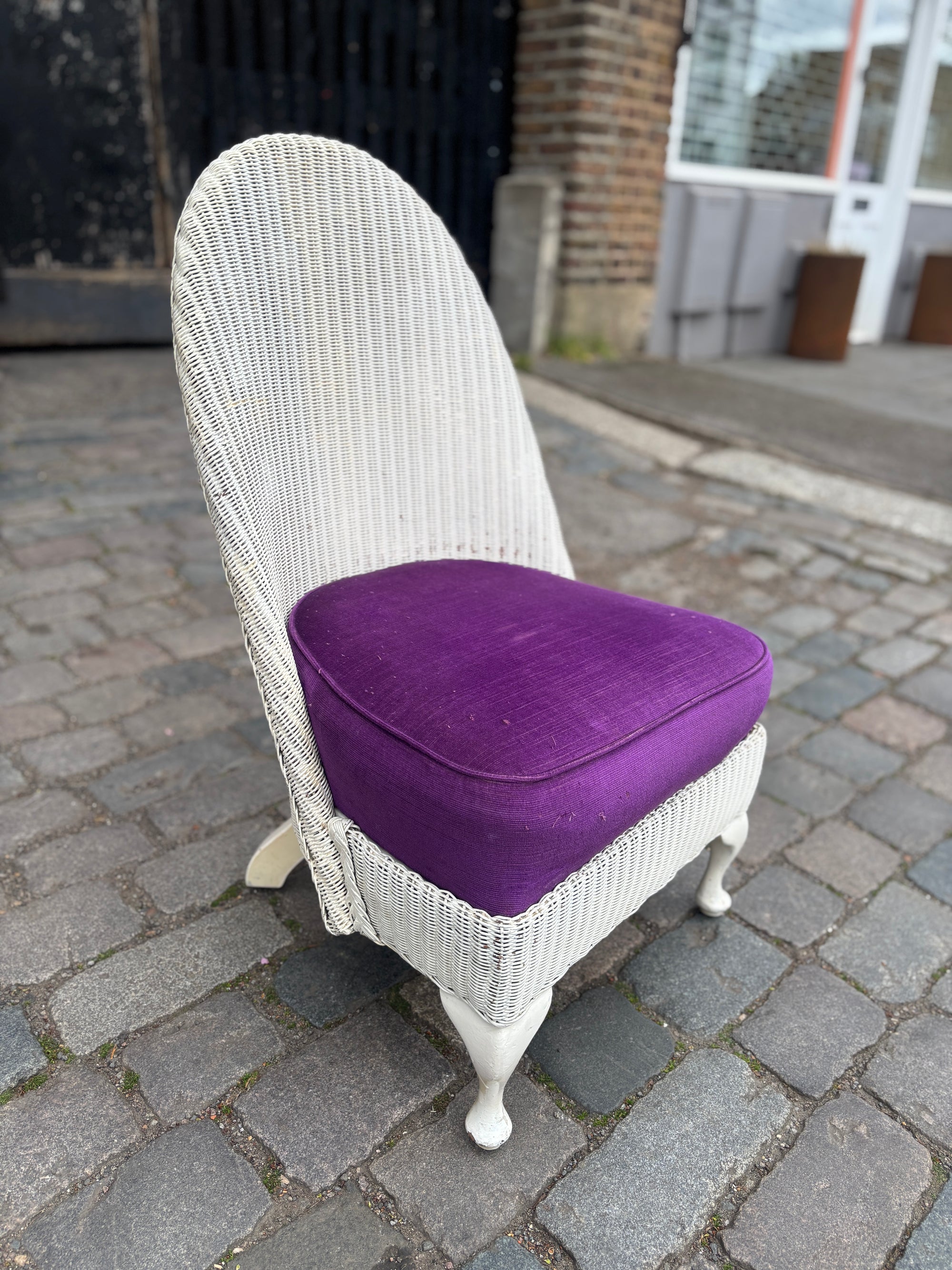 Vintage Lloyd Loom style wicker bedroom chair