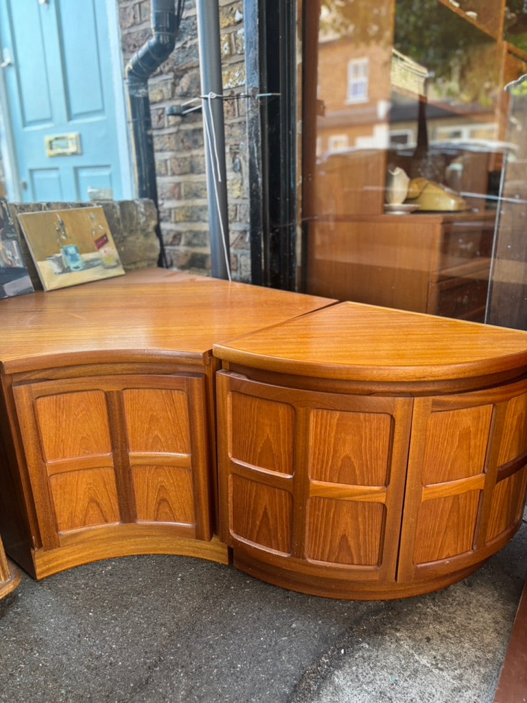 Mid Century Nathan squares corner cabinet