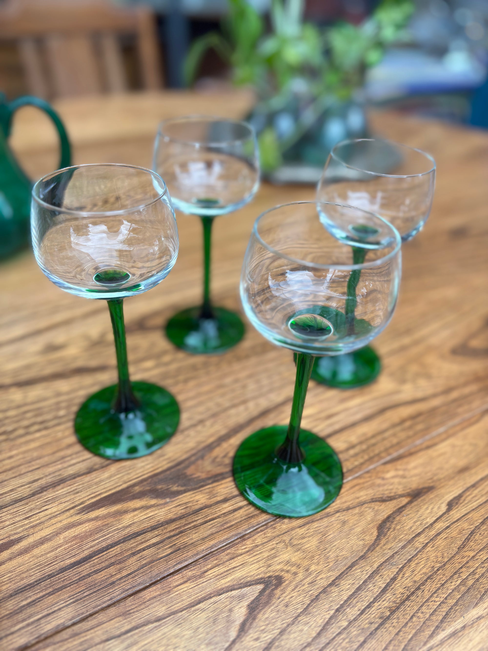 Vintage Hock wine glasses