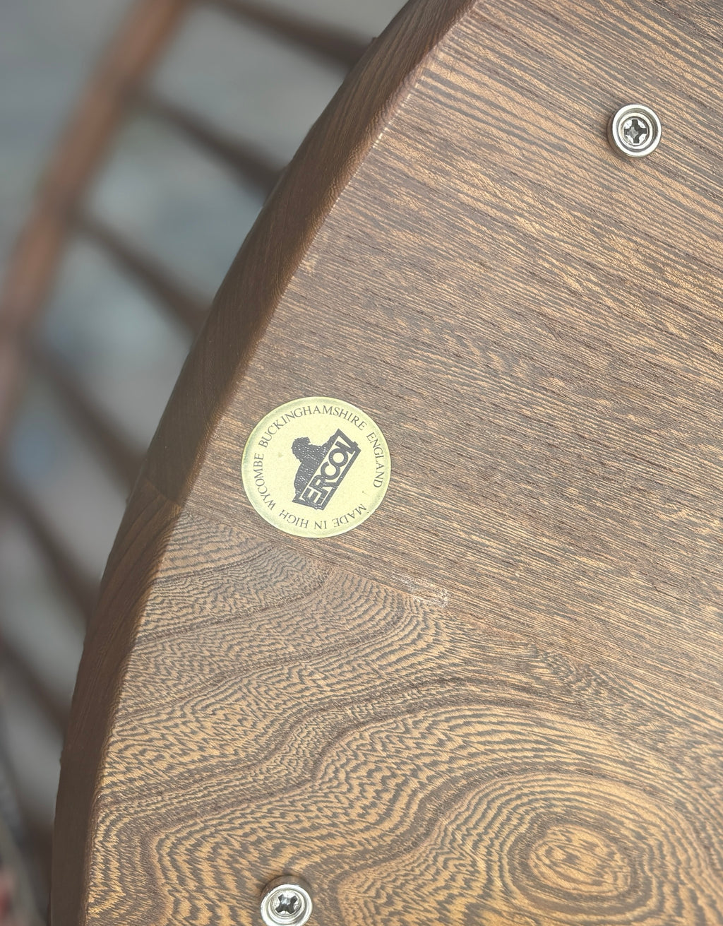 Vintage Ercol dropleaf table with 4 rare Latimer chairs