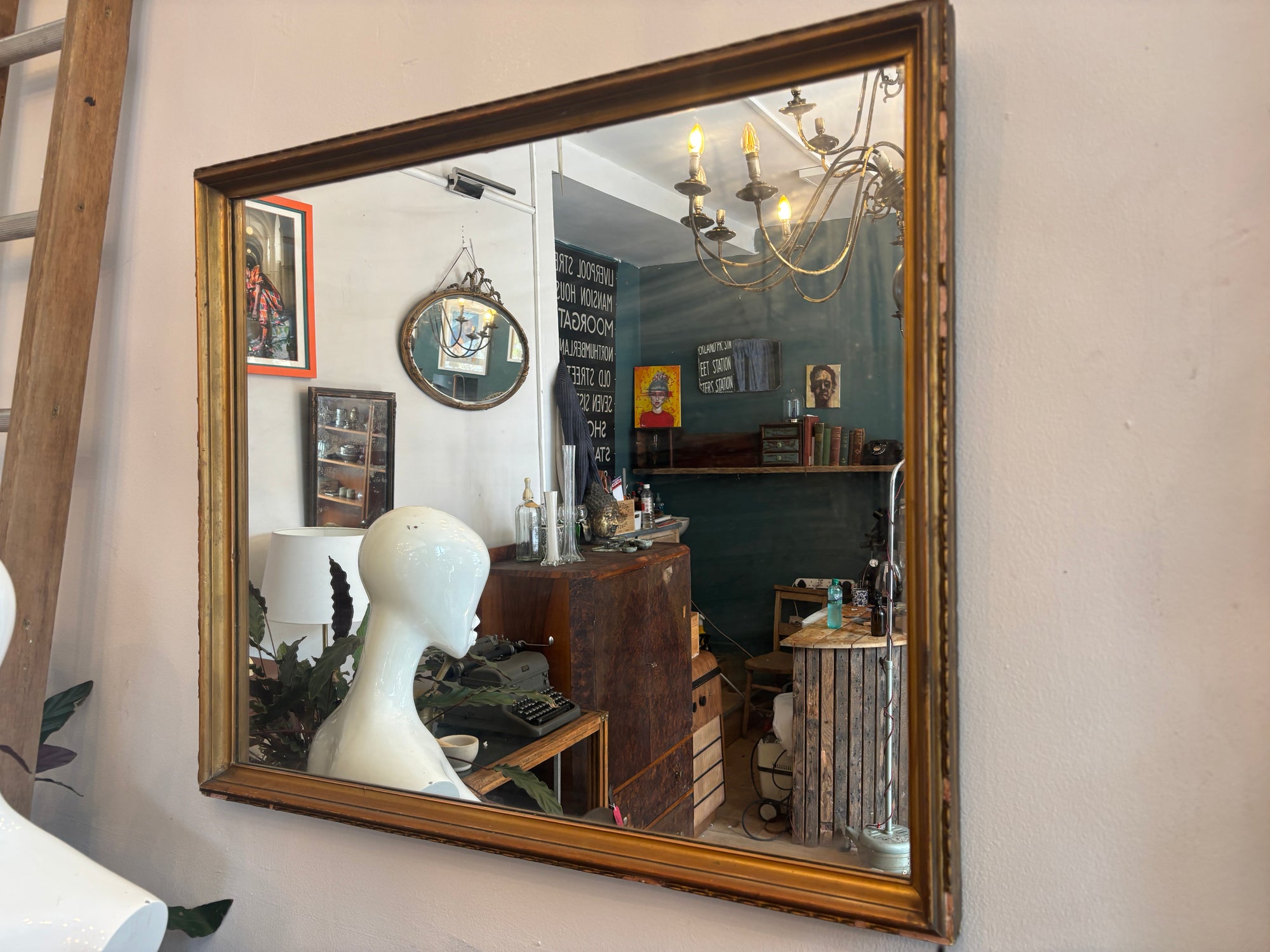 Large antique mirror