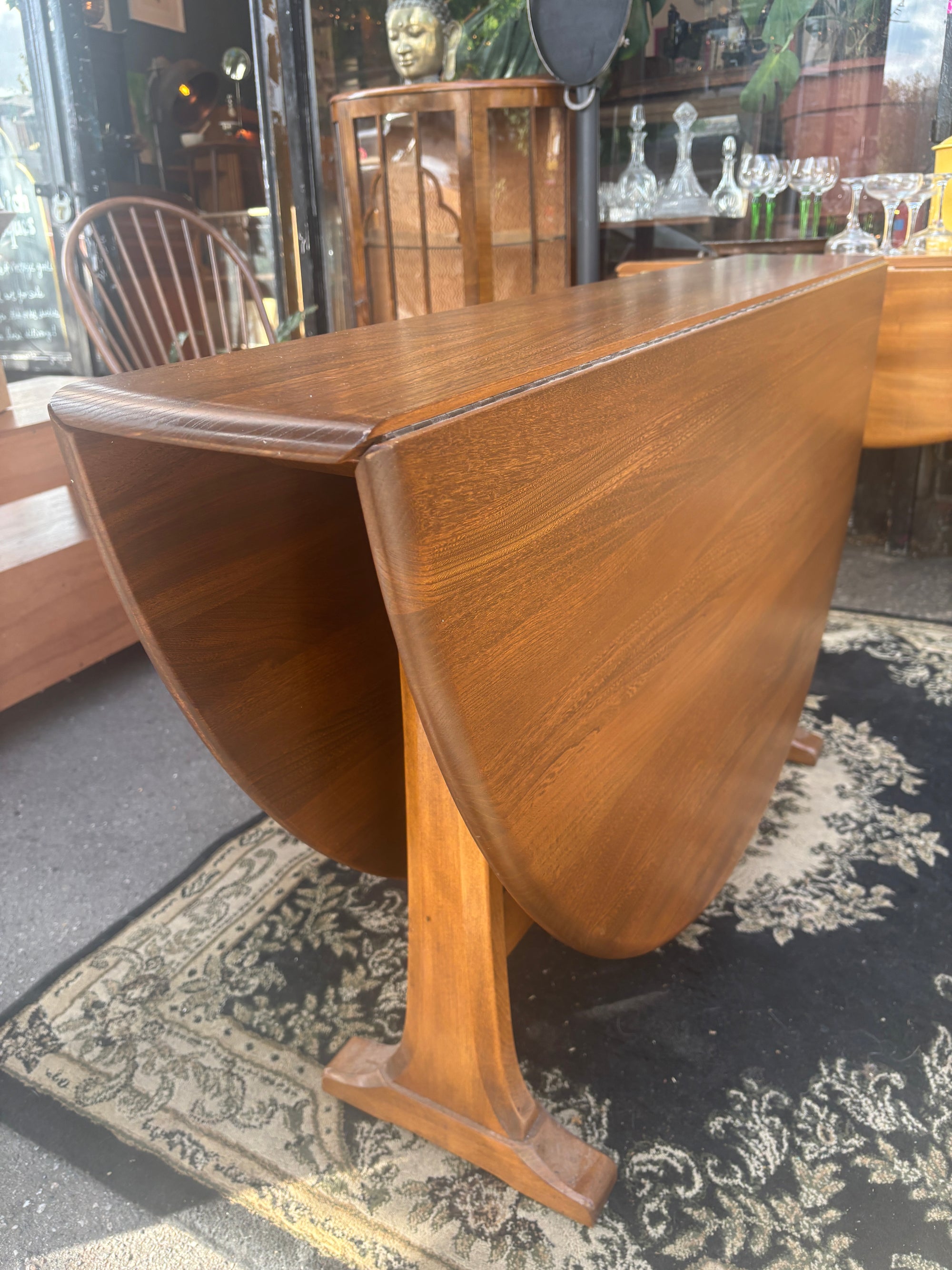 Vintage Ercol dropleaf table with 4 rare Latimer chairs