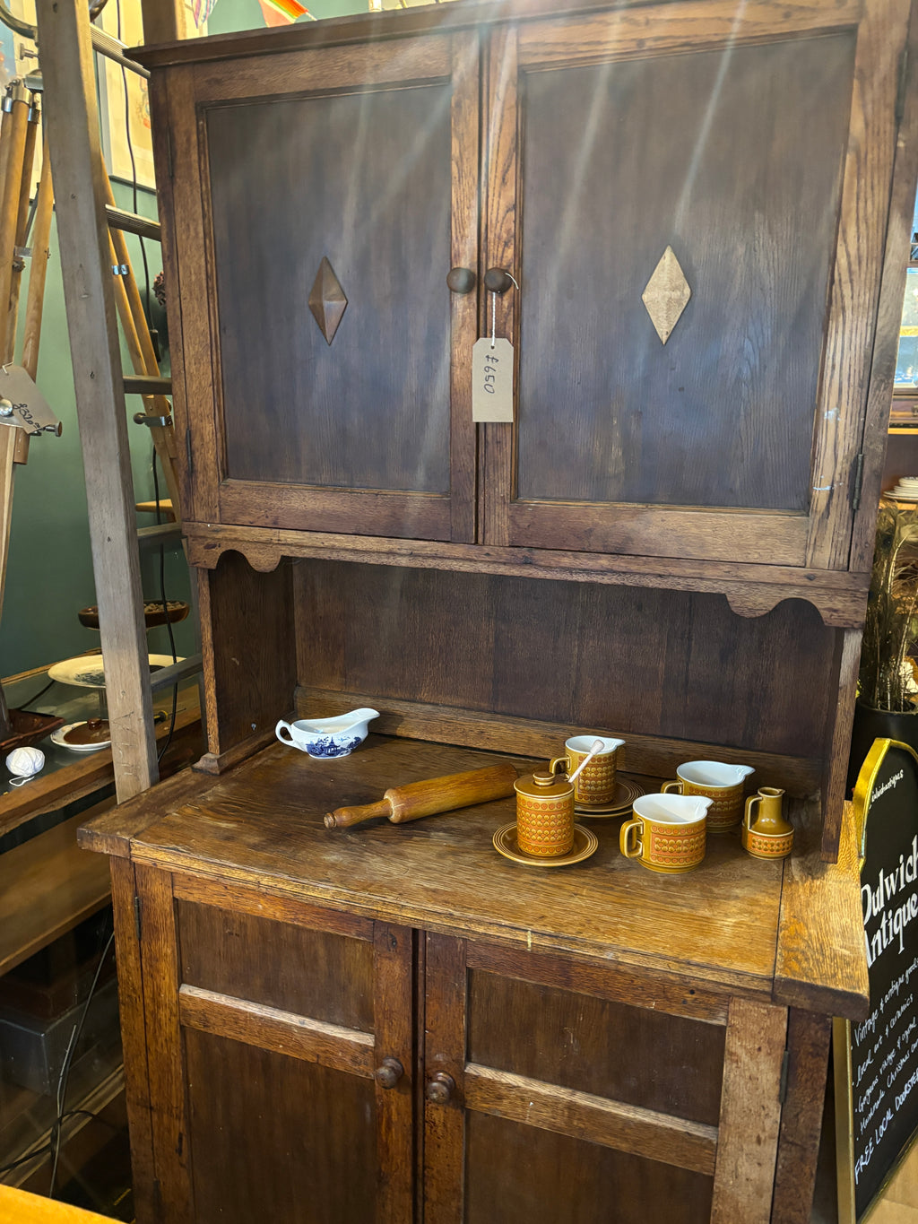 Victorian pine kitchen cupboard