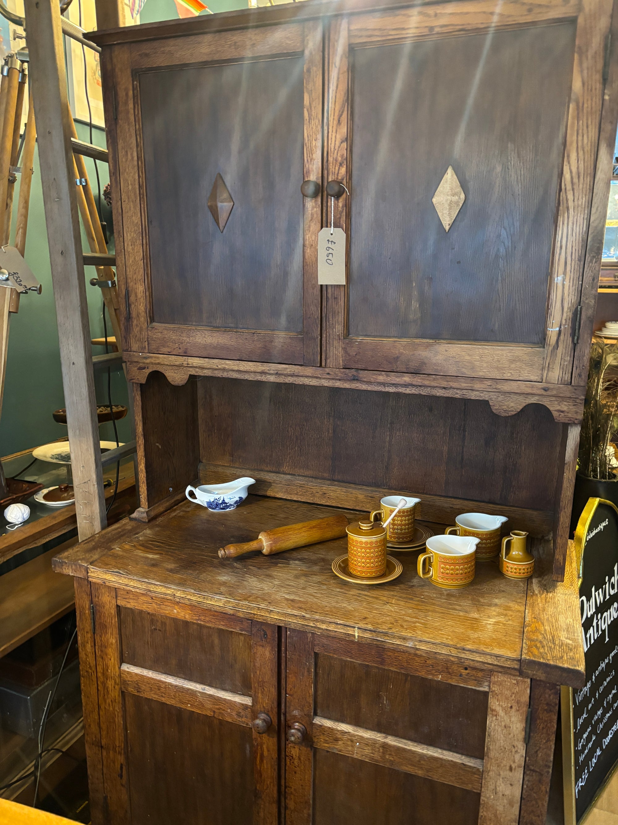 Victorian pine kitchen cupboard